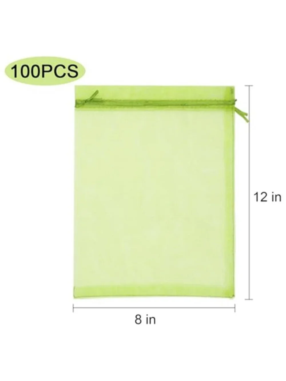 100 Pcs Fruit Protection Bags 8 x 12 Inch Green Netting Cover Bags